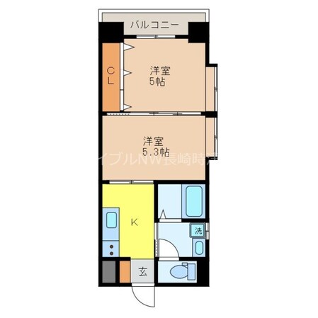 スカイコート西山の物件間取画像